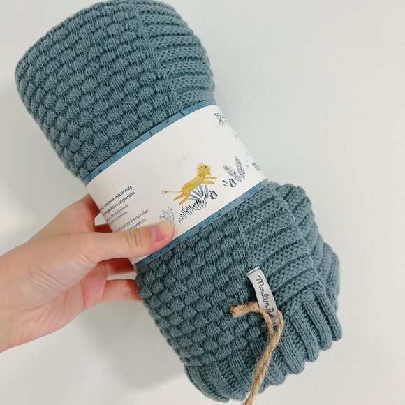 Blue Wool Blend Blanket - Sous mon Baobab - Picture 4 of 8